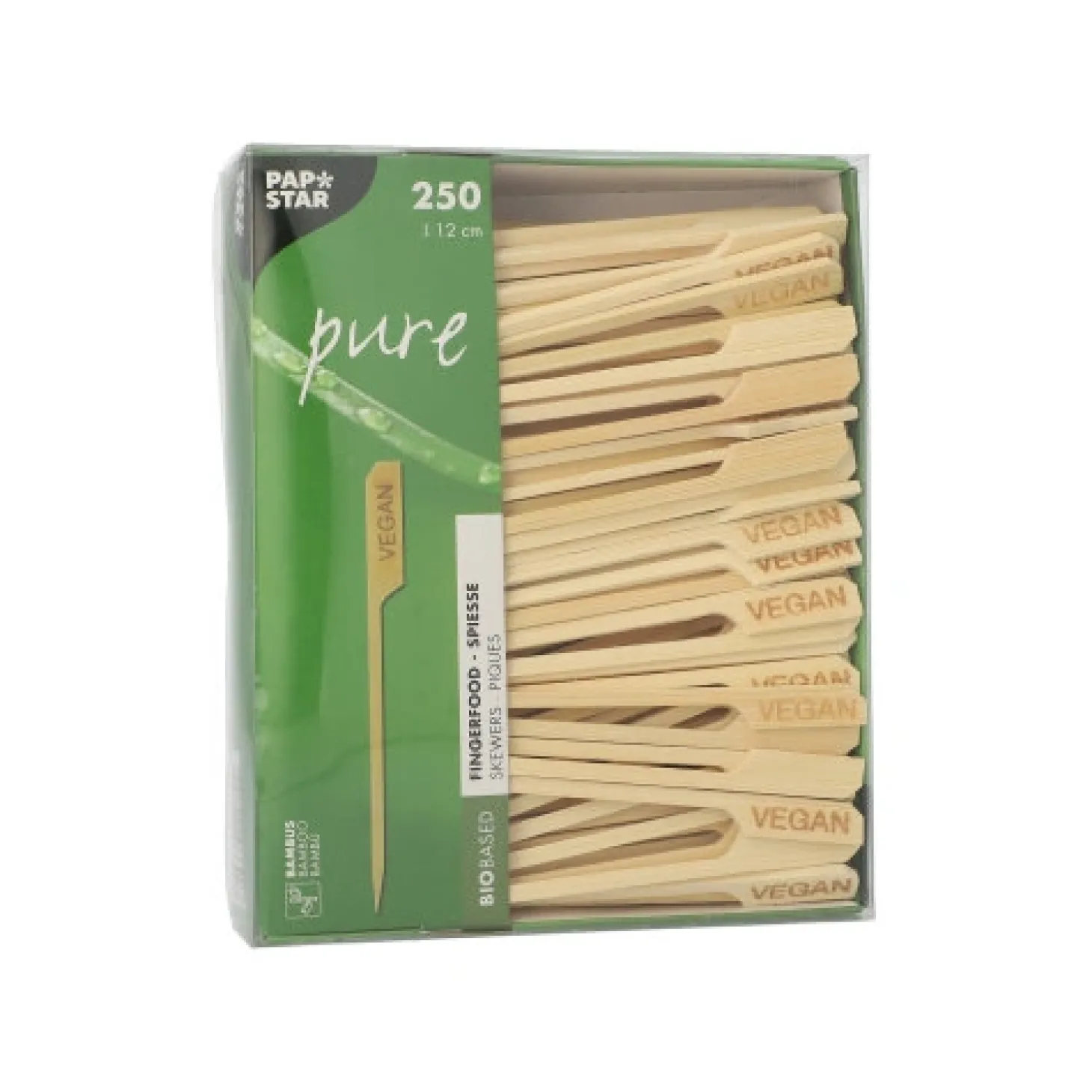 PAPSTAR Fingerfood - Spieße "pure" 12 cm "VEGAN"