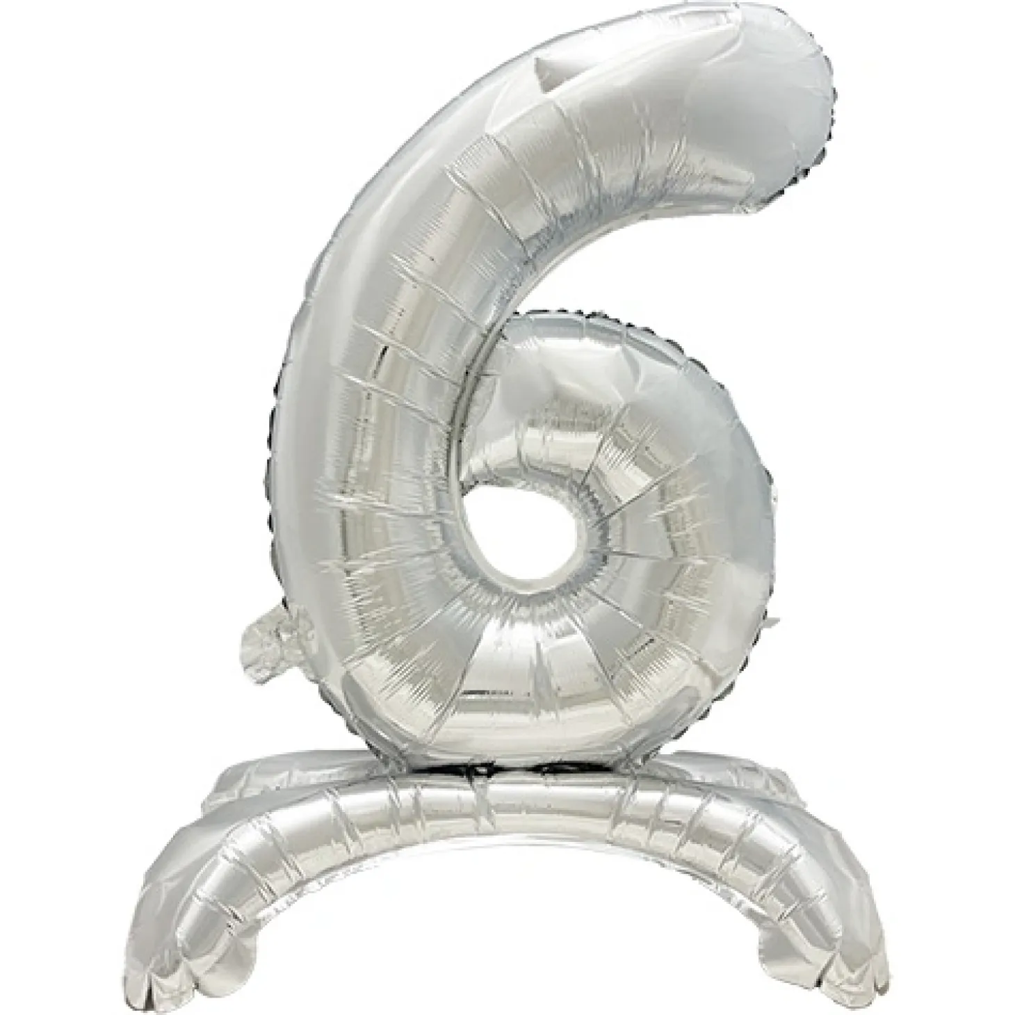 PAPSTAR Folienluftballon 73 cm silber "6" stehend