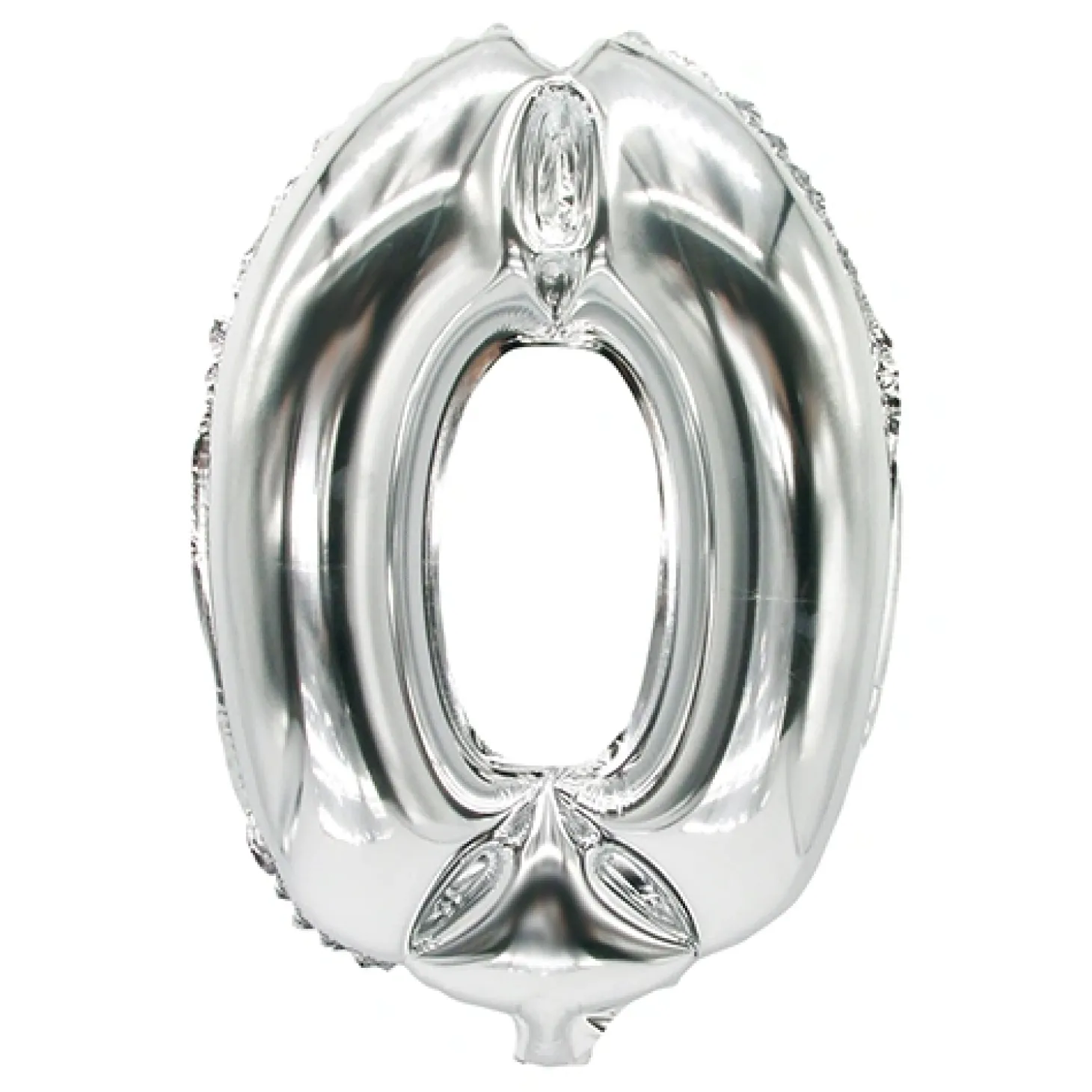 PAPSTAR Folienluftballon 35 cm x 20 cm silber "0"