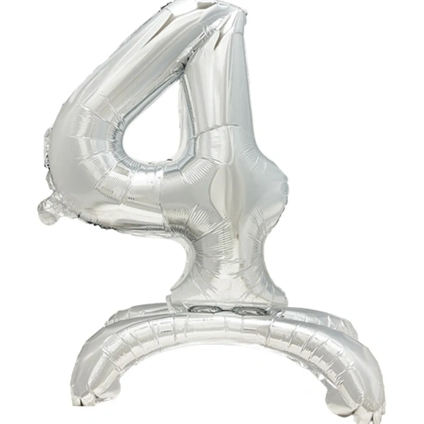 PAPSTAR Folienluftballon 73 cm silber "4" stehend