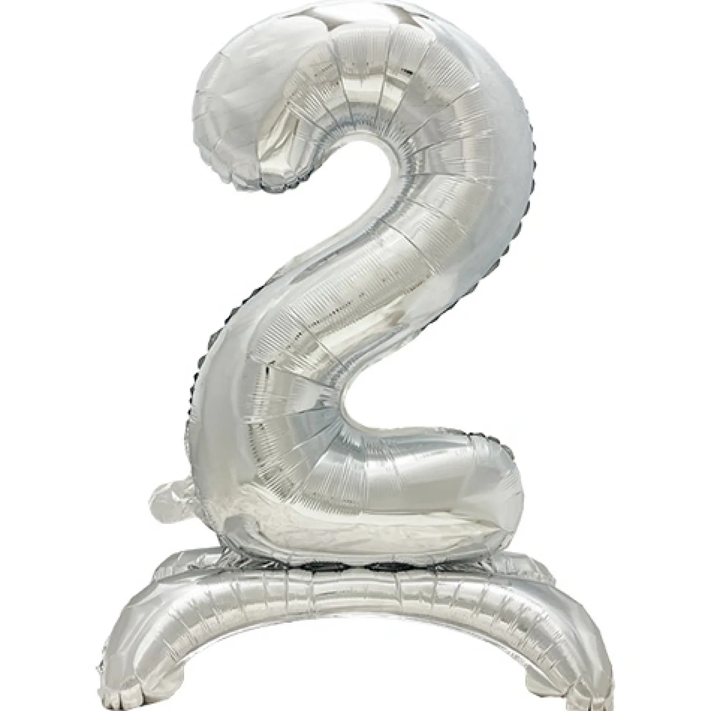 PAPSTAR Folienluftballon 73 cm silber "2" stehend