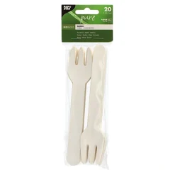 PAPSTAR Gabeln, Papier "pure" 15,5 cm weiß, 20 x 20 Stück