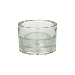 PAPSTAR GALA Basic Kerzenhalter Glas Ø 8,2 cm, 5,7 cm klar "2in1" für Teelichte und Maxilichte