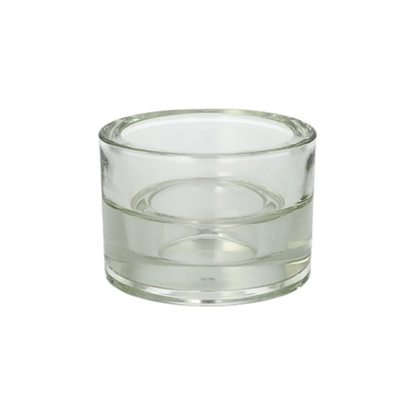 PAPSTAR GALA Basic Kerzenhalter Glas Ø 8,2 cm, 5,7 cm klar "2in1" für Teelichte und Maxilichte