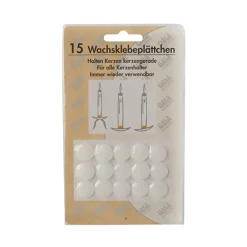 PAPSTAR GALA Basic Wachsklebeplättchen Ø 15 mm weiß