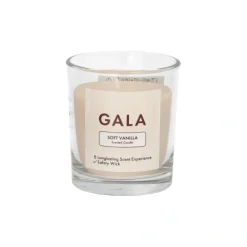 PAPSTAR "GALA" Duftkerze im Glas Ø 70 mm, 77 mm creme - Soft Vanilla "Mini Nutella", 6 x 1 Stück