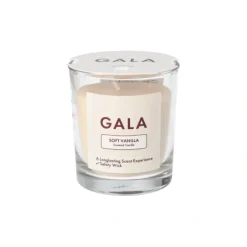 PAPSTAR "GALA" Duftkerze im Glas Ø 70 mm, 77 mm creme - Soft Vanilla "Mini Nutella", 6 x 1 Stück