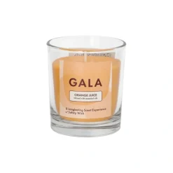 PAPSTAR "GALA" Duftkerze im Glas Ø 70 mm, 77 mm orange - Orange Juice "Mini Nutella", 6 x 1 Stück