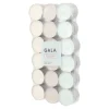PAPSTAR "GALA" Duftlichte Ø 3,8 cm, 1,7 cm weiß - Cotton Dreams "Ton in Ton", 8 x 36 Stück