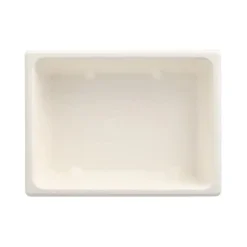 PAPSTAR Gastronorm-Behälter GN 1/8 Zuckerrohr mit PLA, eckig 4,7 cm x 16,5 cm x 12,3 cm weiß