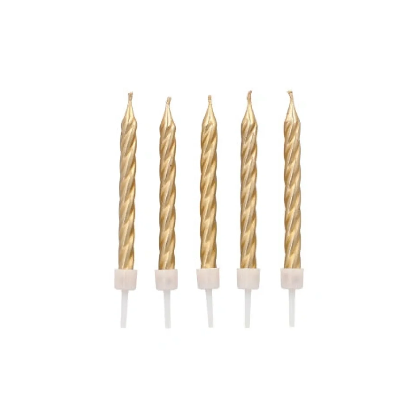 PAPSTAR Geburtstagskerzen auf Halter 6 cm gold