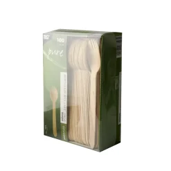 PAPSTAR Göffel, Holz "pure" 16 cm