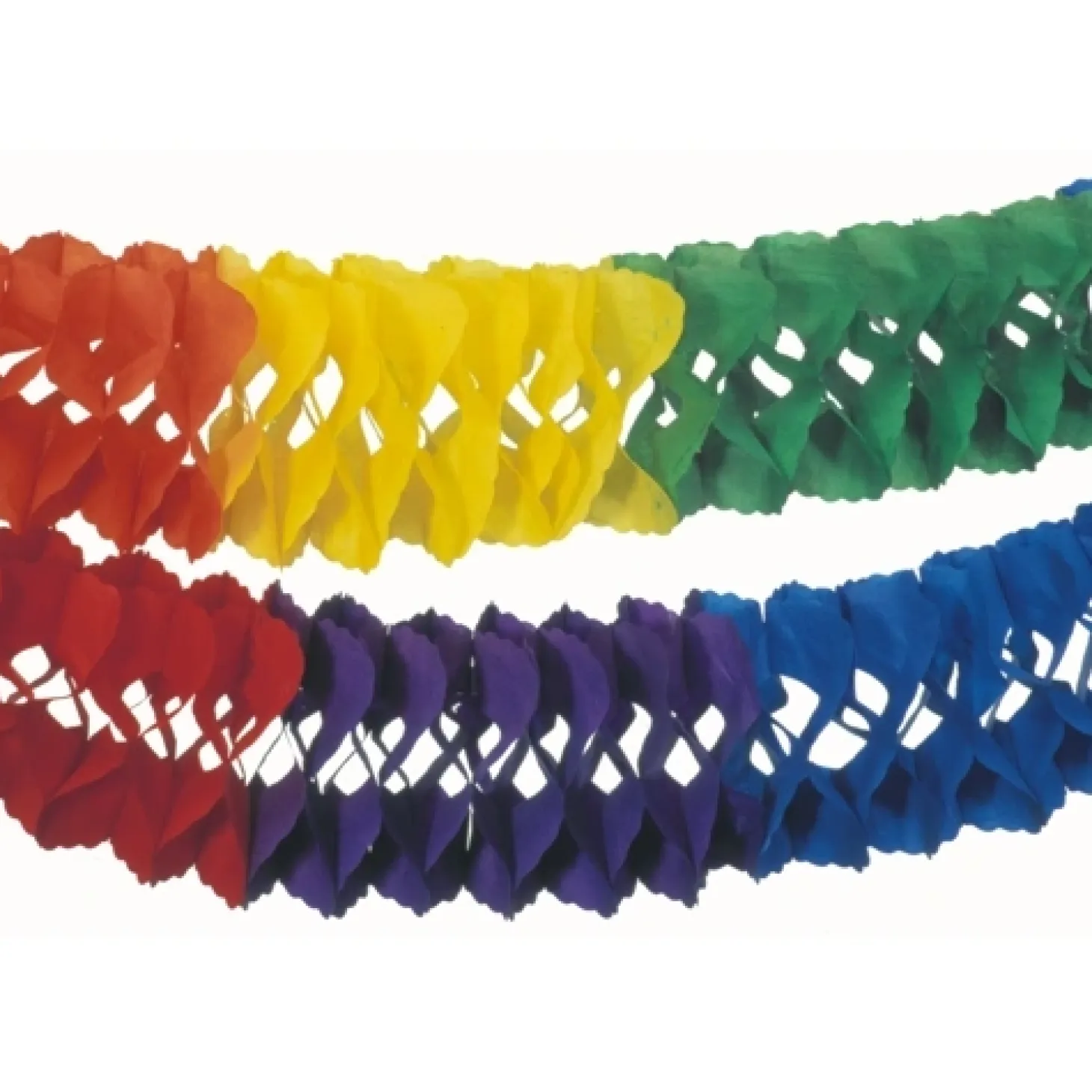 PAPSTAR Großraumgirlande, Papier Ø 25 cm, 10 m "Rainbow" schwer entflammbar