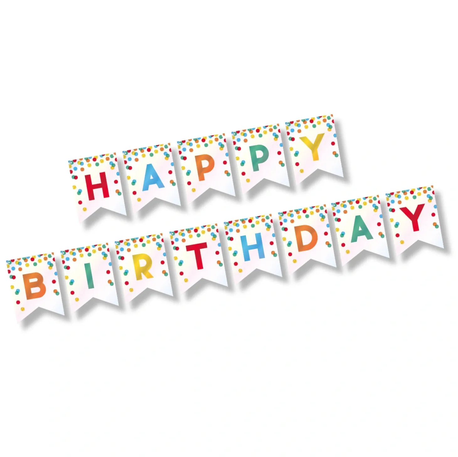 PAPSTAR Grußkette 3,5 m x 20 cm "Happy Birthday", 12 x 1 Stück
