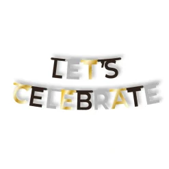 PAPSTAR Grußkette 1,85 m x 13,8 cm "Let's Celebrate", 12 x 1 Stück