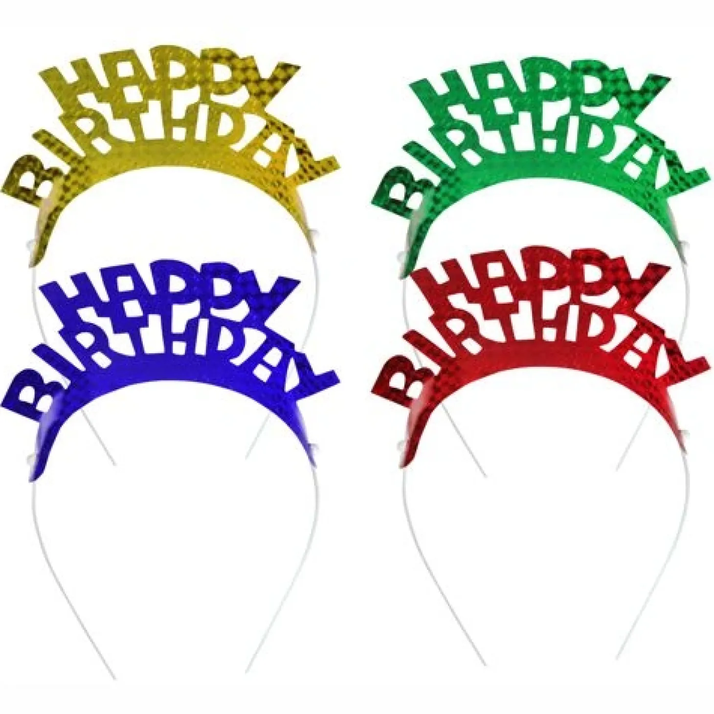 PAPSTAR Haarreifen farbig sortiert "Happy Birthday" "Metallic"