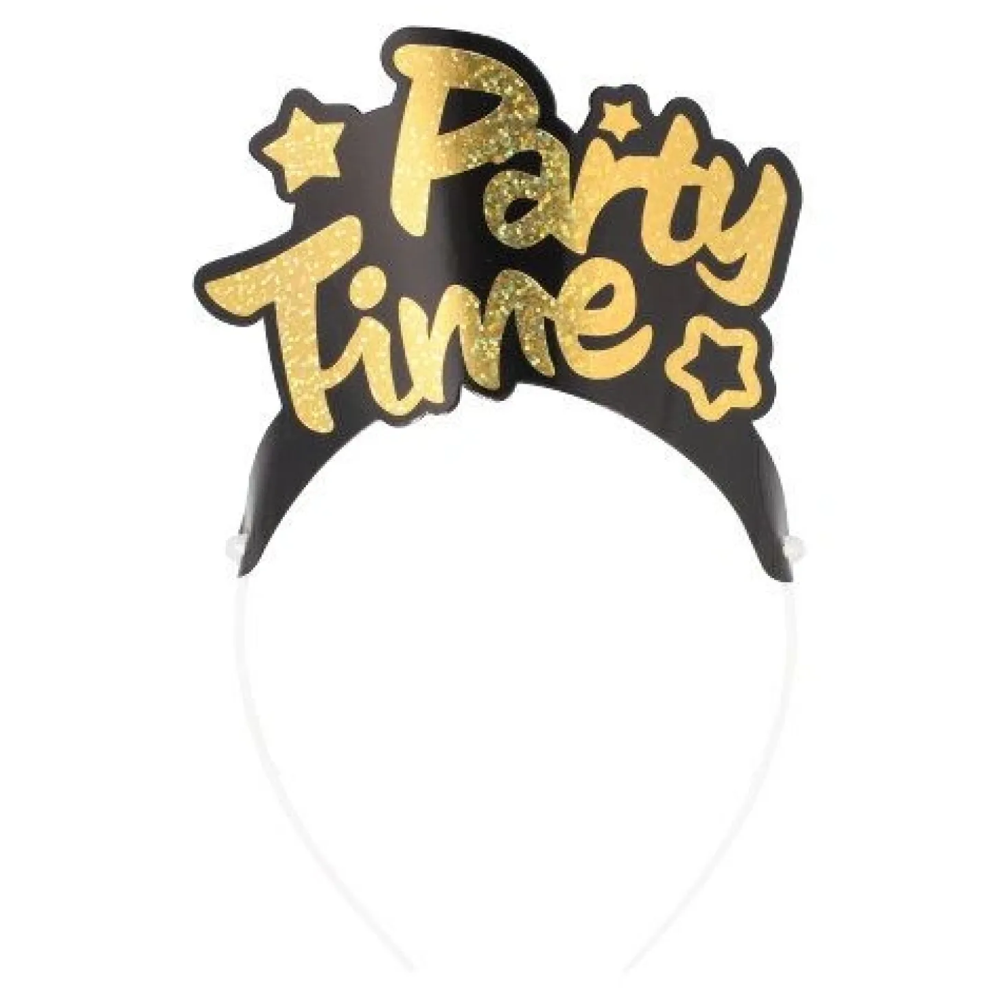 PAPSTAR Haarreifen schwarz/gold ""Party Time" "Metallic""
