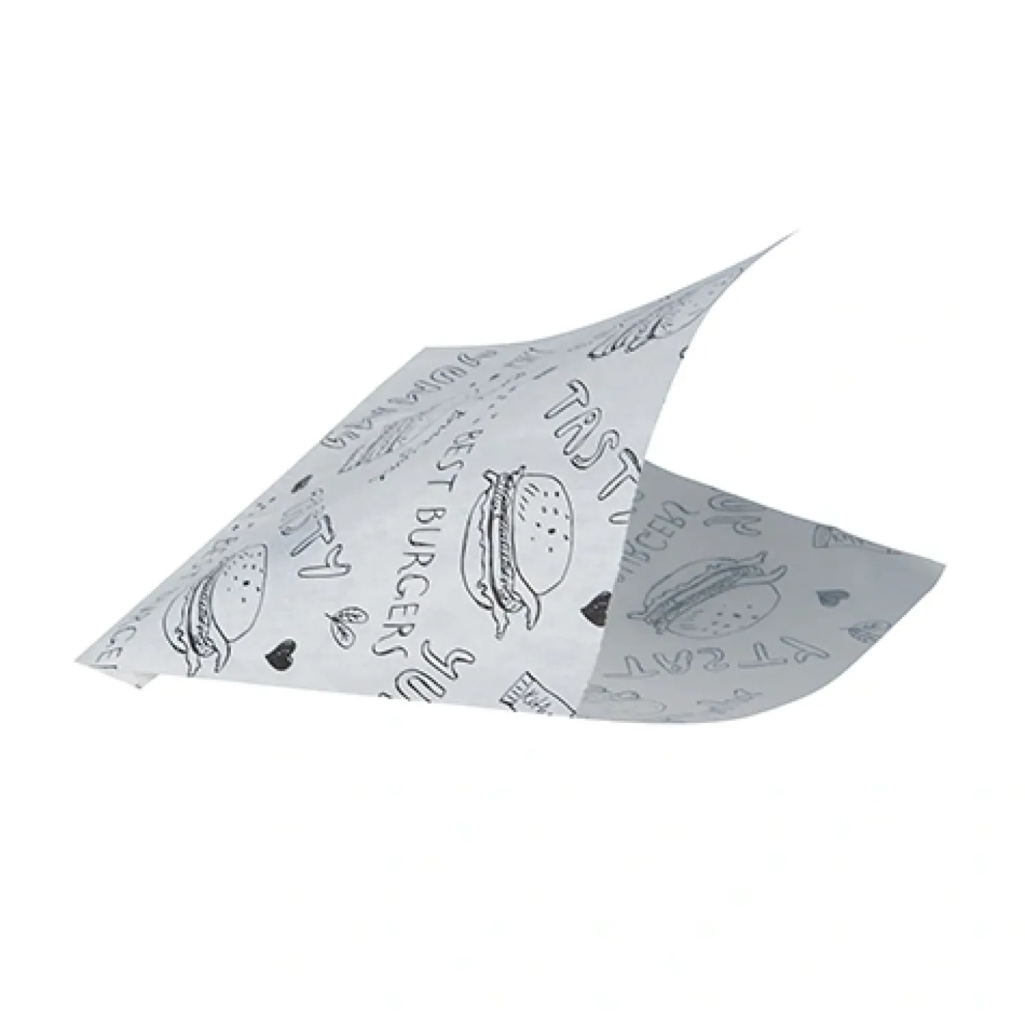 PAPSTAR Hamburger-Tüten, Pergament-Ersatz 13,5 cm x 13 cm weiß fettdicht