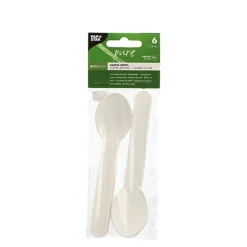 PAPSTAR Kaffeelöffel, Papier "pure" 13 cm weiß, 20 x 6 Stück