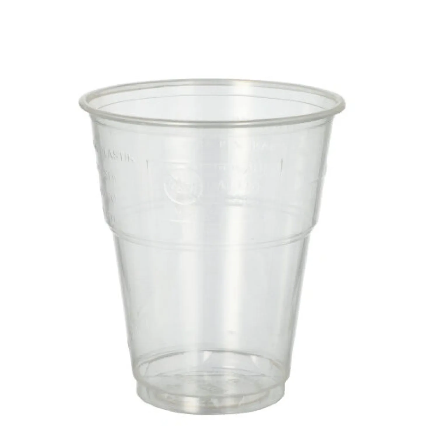 PAPSTAR Kaltgetränkebecher, PLA "pure" 0,3 l Ø 9,5 cm, 11 cm glasklar mit Schaumrand, 12 x 25 Stück