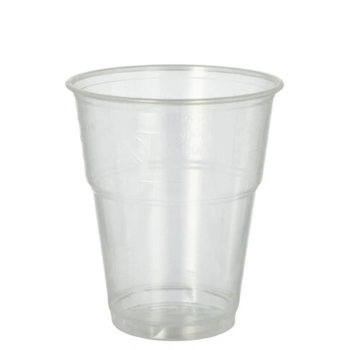 PAPSTAR Kaltgetränkebecher, PLA "pure" 0,3 l Ø 9,5 cm, 11 cm glasklar mit Schaumrand, 16 x 70 Stück