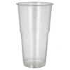 PAPSTAR Kaltgetränkebecher, PLA "pure" 0,5 l Ø 9,5 cm, 16,2 cm glasklar mit Schaumrand, 12 x 12 Stück