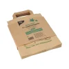 PAPSTAR Kompostbeutel aus Papier mit Henkel 10 l 28 cm x 22 cm x 14 cm braun "bedruckt"