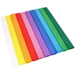 PAPSTAR Krepp-Papier 2,5 m x 50 cm farbig sortiert wasserfest
