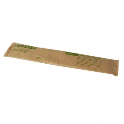 PAPSTAR Löffel, Holz "pure" 16 cm einzeln verpackt in Papierbeutel