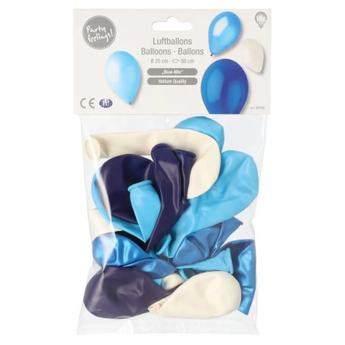 PAPSTAR Luftballons Ø 25 cm farbig sortiert "Blue-Mix"
