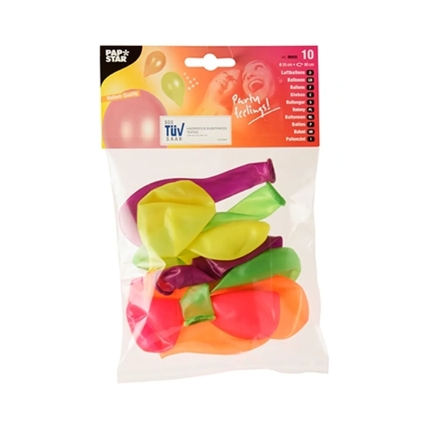 PAPSTAR Luftballons Ø 25 cm farbig sortiert "Neon"