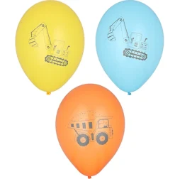 PAPSTAR Luftballons Ø 29 cm farbig sortiert "Construction Vehicles"