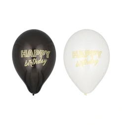 PAPSTAR Luftballons Ø 25 cm schwarz/weiß 