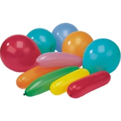 PAPSTAR Luftballons farbig sortiert "verschiedene Formen", 15 x 10 Stück