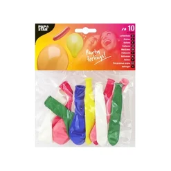 PAPSTAR Luftballons farbig sortiert "verschiedene Formen", 15 x 10 Stück