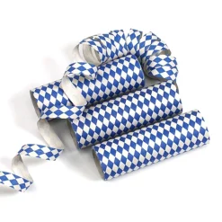 PAPSTAR Luftschlangen 4 m "Bayrisch Blau" flammhemmend
