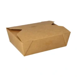 PAPSTAR Lunchboxen, Pappe "pure" 1000 ml 5,5 cm x 13,5 cm x 16,8 cm braun