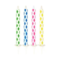 PAPSTAR Magic-Kerzen mit Halter 6 cm farbig sortiert