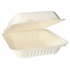 PAPSTAR Menüboxen, Zuckerrohr "pure" ungeteilt 7,7 cm x 20 cm x 22 cm weiß, 4 x 50 Stück