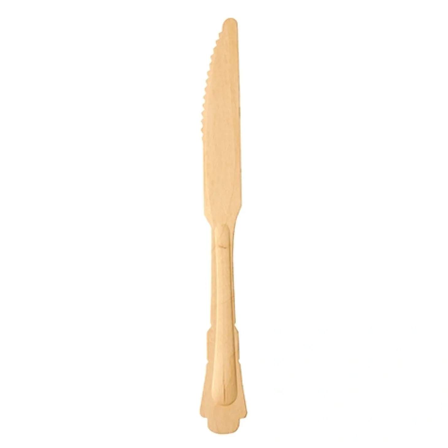 PAPSTAR Messer, Holz "pure" 20,5 cm "Vintage", 10 x 50 Stück