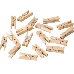 PAPSTAR Mini-Klammern, Holz 3,5 cm
