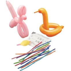 PAPSTAR Modellierballons 115 cm farbig sortiert mit Pumpe und Aufbauanleitung