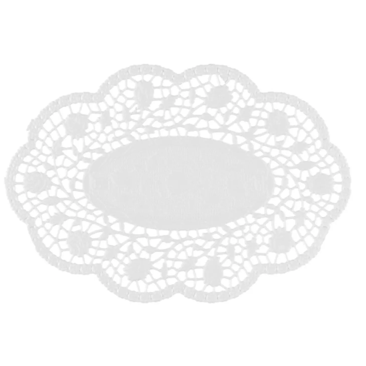 PAPSTAR Mokkadeckchen oval 24 cm x 16,5 cm weiß