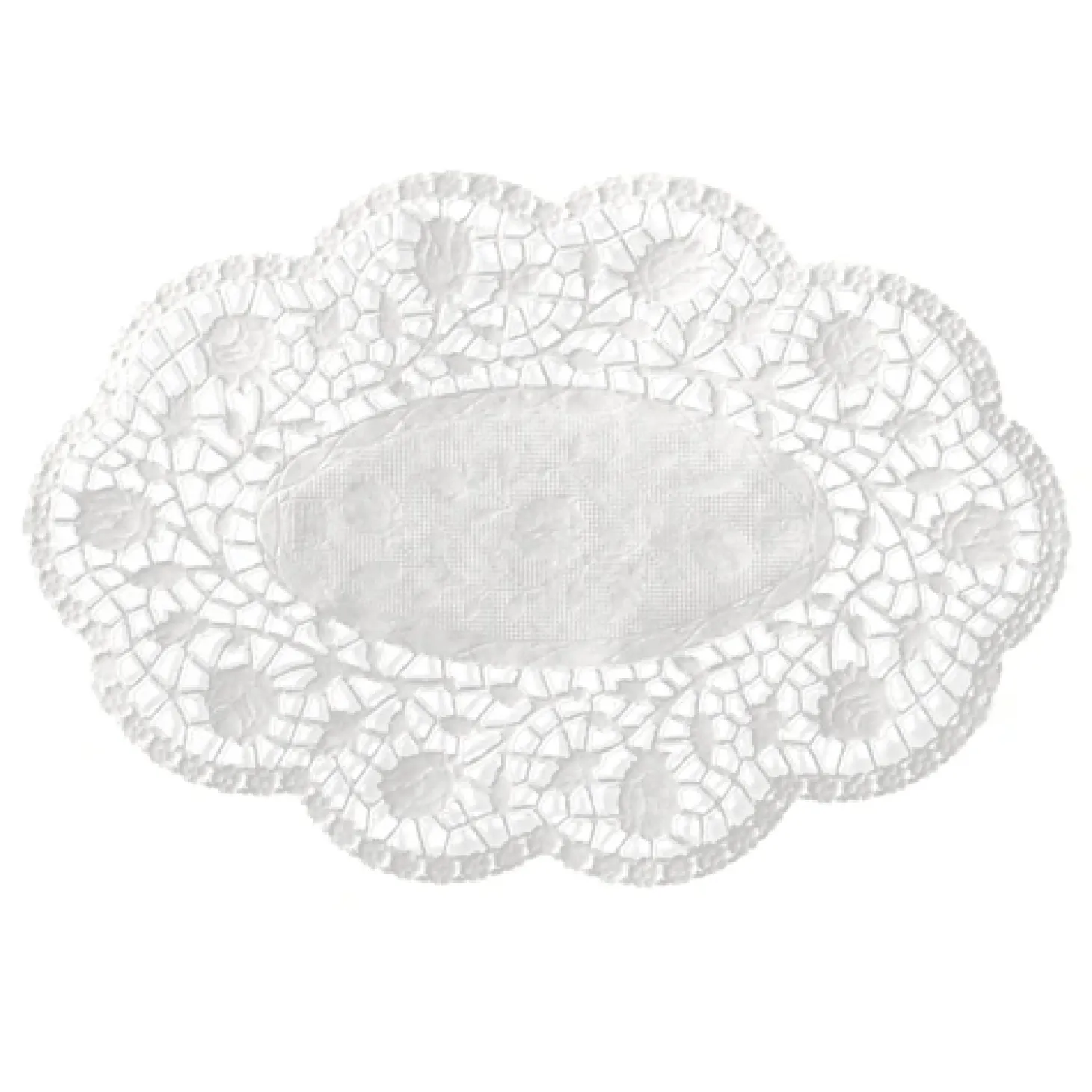 PAPSTAR Mokkadeckchen oval 18 cm x 13 cm weiß