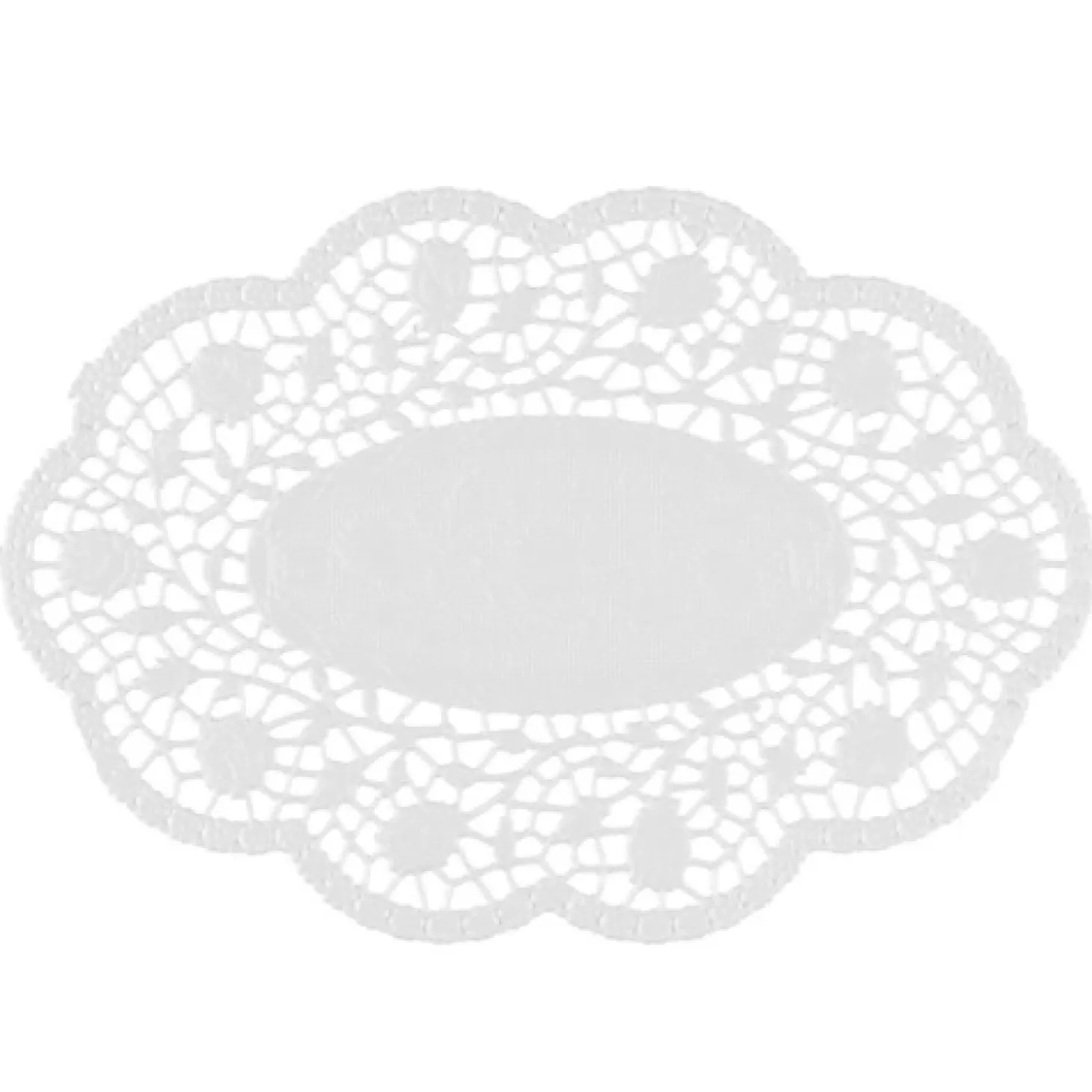 PAPSTAR Mokkadeckchen oval 22 cm x 15 cm weiß