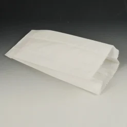 PAPSTAR Papierfaltenbeutel, Cellulose, gefädelt 42 cm x 15 cm x 7 cm weiß Füllinhalt 3 kg