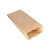 PAPSTAR Papierfaltenbeutel gefädelt Kraftpapier 24 cm x 10 cm x 5 cm braun Füllinhalt 0,75 kg