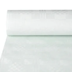 PAPSTAR Papiertischtuch mit Damastprägung 25 m x 1 m weiß
