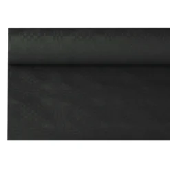PAPSTAR Papiertischtuch mit Damastprägung 8 m x 1,2 m schwarz, 6 x 1 Rolle