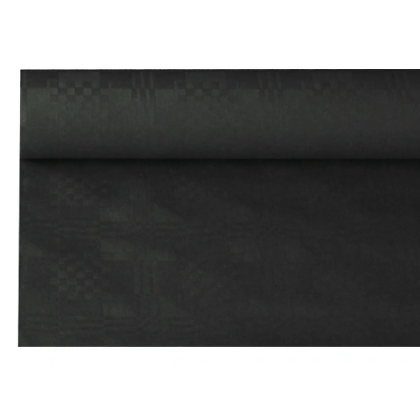 PAPSTAR Papiertischtuch mit Damastprägung 8 m x 1,2 m schwarz, 6 x 1 Rolle